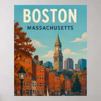 Boston Massachusetts Skyline Historische Reiseerin