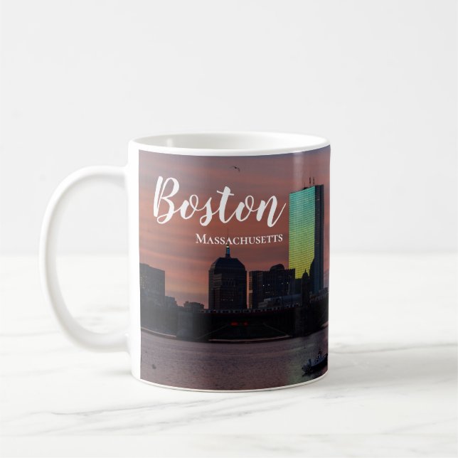 Boston Massachusetts Skyline Kaffeetasse (Links)