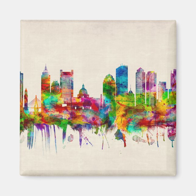 Boston Massachusetts Skyline Magnet (Vorne)