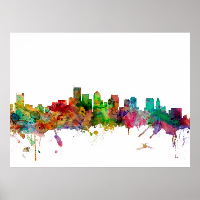 Boston Massachusetts Skyline Poster (Vorne)