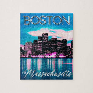 Boston Massachusetts Skyline Puzzle