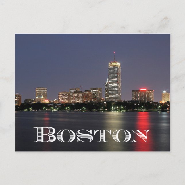 Boston Massachusetts Skyline - USA Postkarte (Vorderseite)