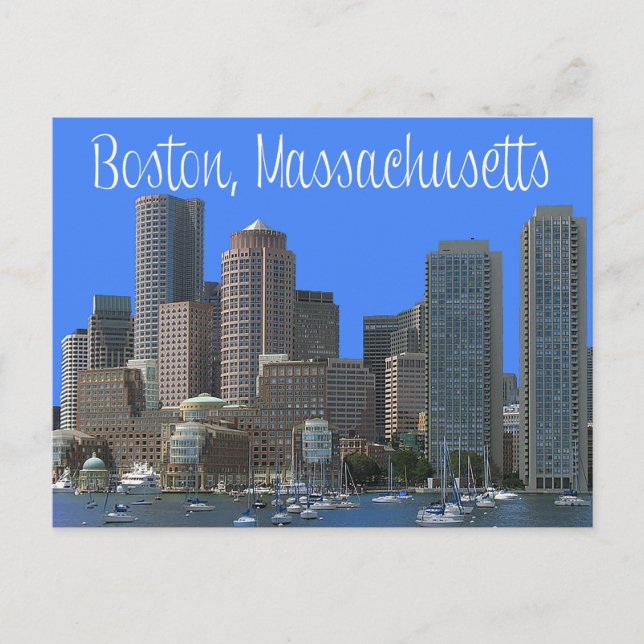 Boston, Massachusetts, Skyline Vereinte Staaten Postkarte (Vorderseite)