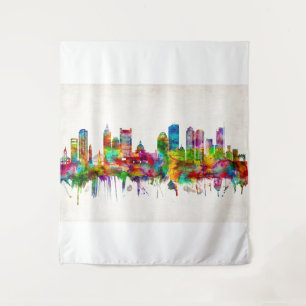Boston Massachusetts Skyline Wandteppich