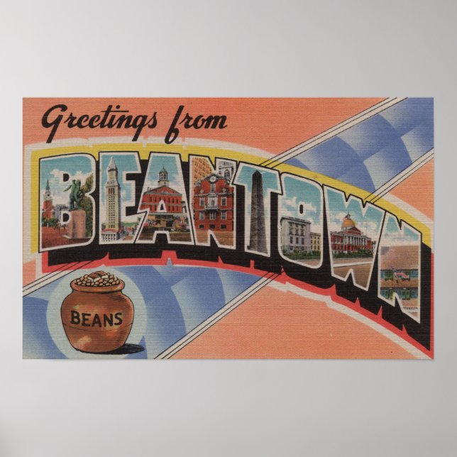 Boston, Massachusetts (Stadt Bean) Poster (Vorne)