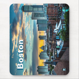 Boston Massachusetts Stadt Skyline Mauspad