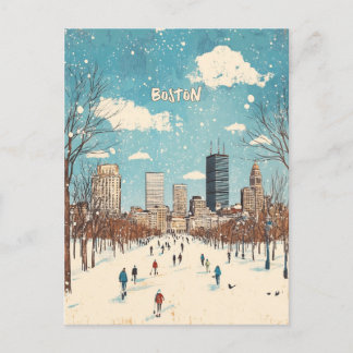 Boston Massachusetts Travel Postkarte