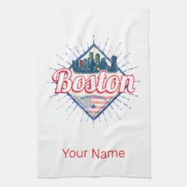 Boston Massachusetts United Staaten Vintag USA Geschirrtuch