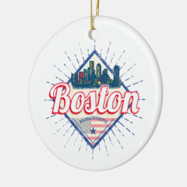 Boston Massachusetts United Staaten Vintag USA Keramik Ornament