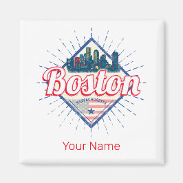 Boston Massachusetts United Staaten Vintag USA Magnet