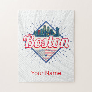 Boston Massachusetts United Staaten Vintag USA Puzzle