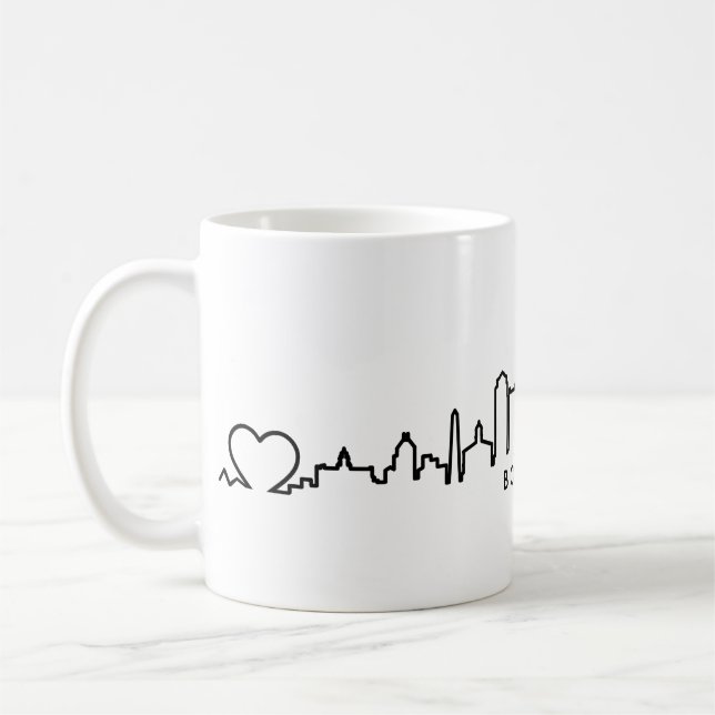 BOSTON Massachusetts USA City Skyline Silhouette Kaffeetasse (Links)