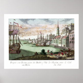 Boston Massachusetts View von Bay VINTAG Poster