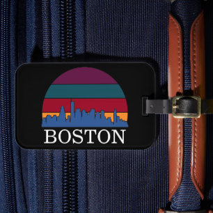 Boston Massachusetts Vintag Cityscape Gepäckanhänger
