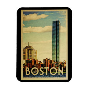 Boston Massachusetts Vintage Reise Magnet
