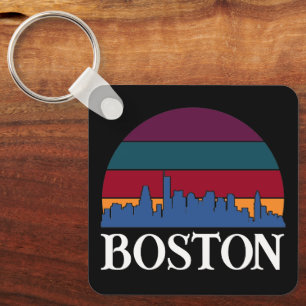 Boston Massachusetts Vintage Stadtansicht Schlüsselanhänger