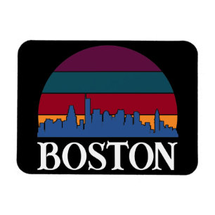 Boston Massachusetts Vintage-Stadtbild-Foto Magnet