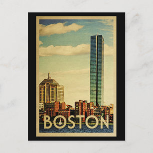 Boston Massachusetts Vintage Travel Postkarte