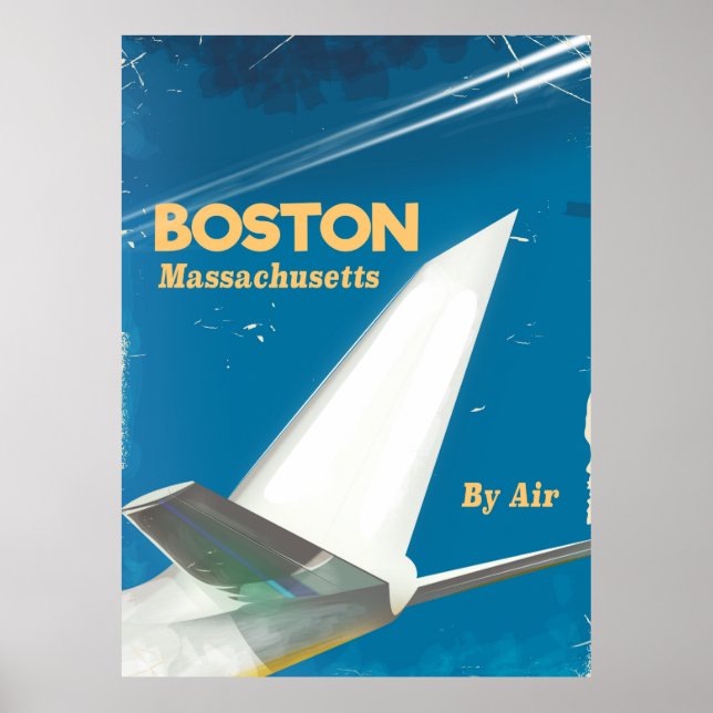 Boston Massachusetts Vintages Flugplakat Poster (Vorne)