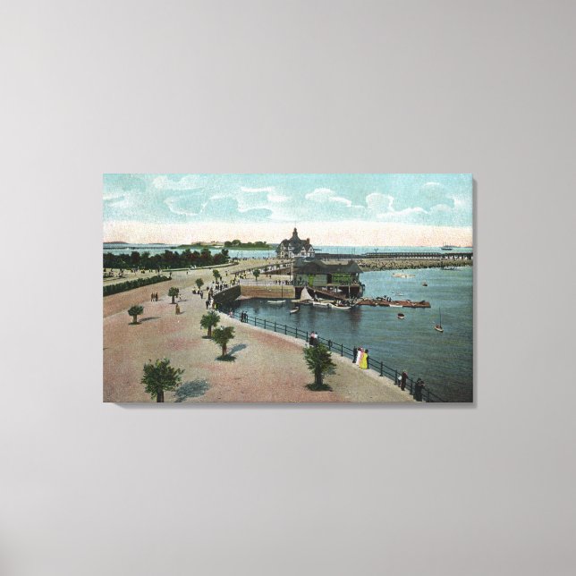 Boston, MassachusettsAllgemeine Sicht auf die Stad Leinwanddruck (Vorderseite)