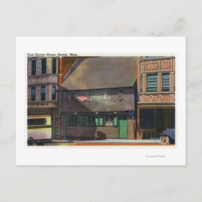Boston, MassachusettsAnsicht von Paul Revere House Postkarte (Vorderseite)