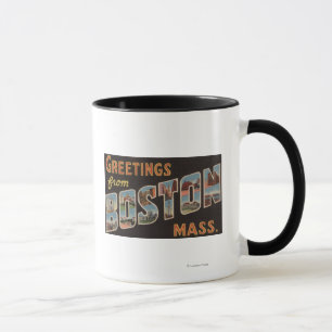 Boston, MassachusettsGroße Buchstabenszenen 3 Tasse