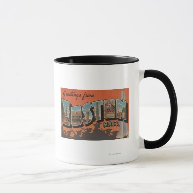 Boston, MassachusettsGroße Buchstabenszenen Tasse (Rechts)