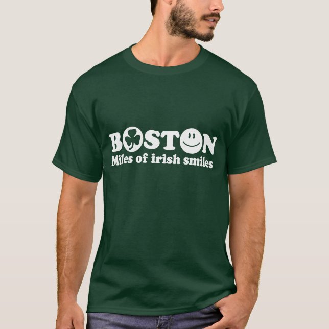 boston Meilen irischen Lächelns T-Shirt (Vorderseite)