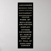 Boston Metro - Untergrundbahn - Zeichen der Kunst