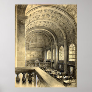 Boston-öffentliche Bibliothek verringert Hall 189 Poster