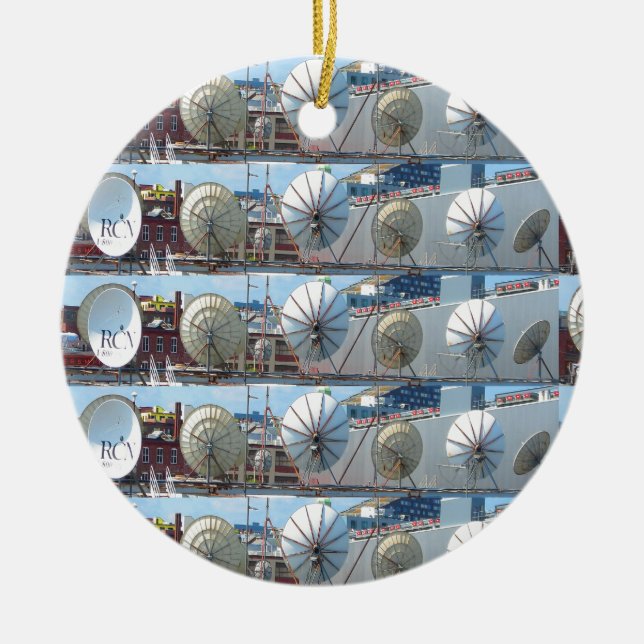 Boston-Parabolantenne-Internet Keramik Ornament (Vorne)