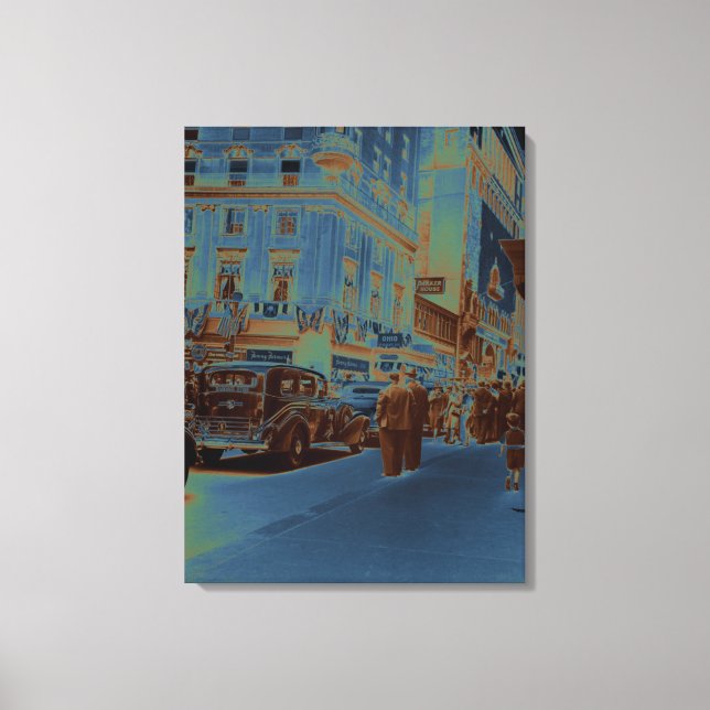 Boston Parker House Hotel Fotograf Auto 1930 Leinwanddruck (Vorderseite)