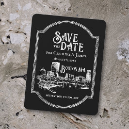 Boston Personalisiert Save the Date Mitteilungskarte