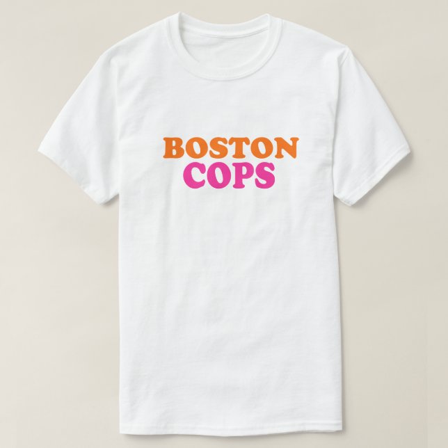Boston Polizeibeamte Cops T-Shirt (Design vorne)