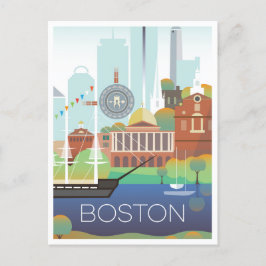Boston Postcard Postkarte