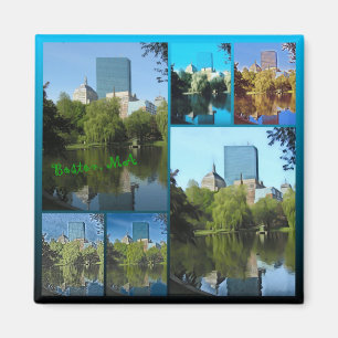 Boston Public Garden Foto Collage 0016 Magnet