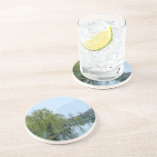 Boston Public Garden Massachusetts Malerei Getränkeuntersetzer