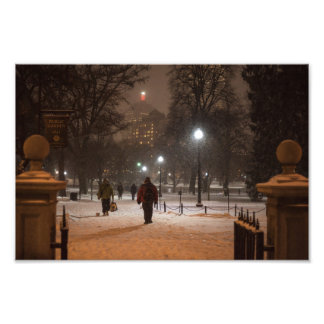 Boston Public Garden Snow Storm MA Massachusetts Fotodruck
