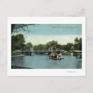 Boston Public Garden View the Bridge Postkarte
