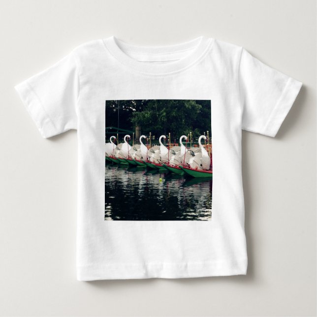 Boston Public Gardens Swan Boote Baby T-shirt (Vorderseite)