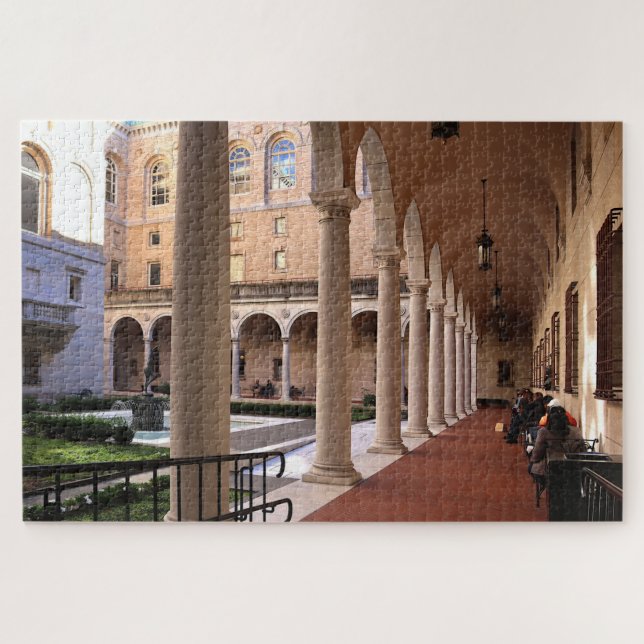 Boston Public Library Courtyard Foto Puzzle (Horizontal)