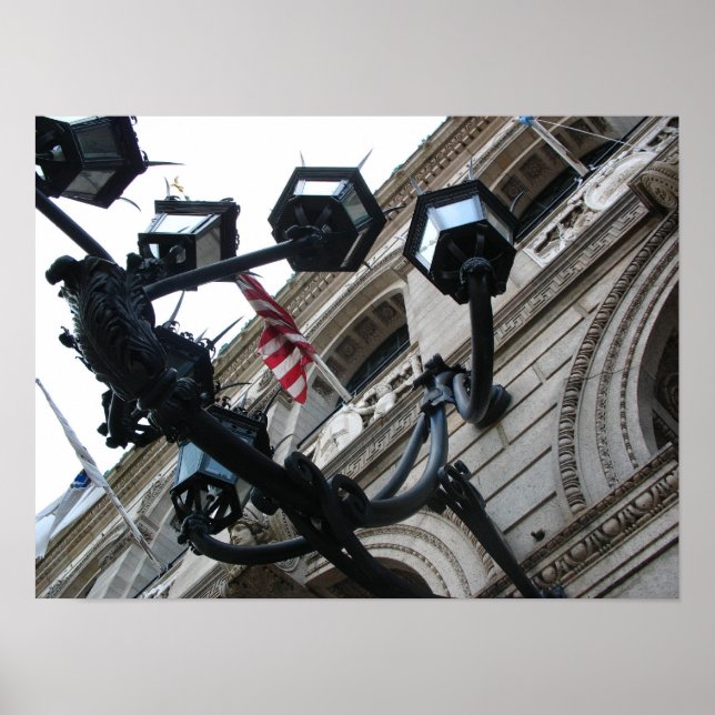 Boston Public Library Lampen Poster (Vorne)