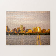 Boston Puzzle - Boston Skyline bei Sunset