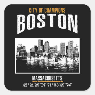 Boston Quadratischer Aufkleber