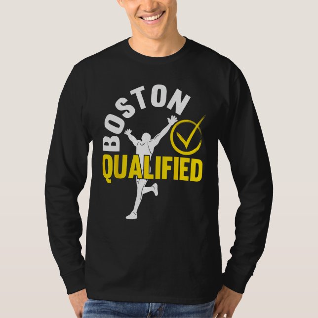 Boston Qualifier Proud Marathon Running T-Shirt (Vorderseite)
