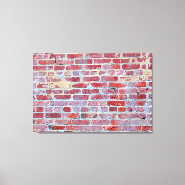 Boston Red Brick Wall Leinwand Wrap Print (Vorderseite)
