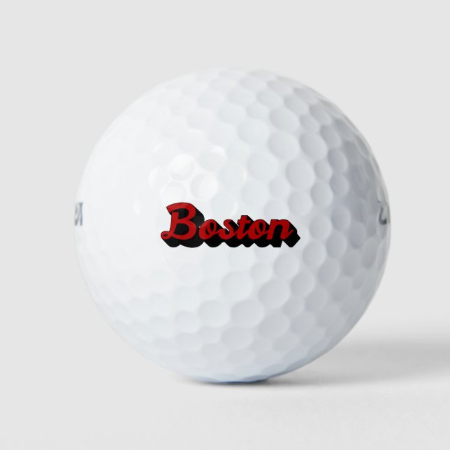 Boston Red und Black Golfball (Vorderseite)