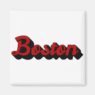 Boston Red und Black Magnet