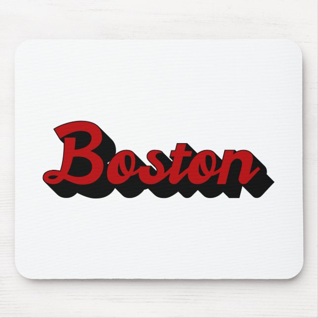 Boston Red und Black Mousepad (Vorne)