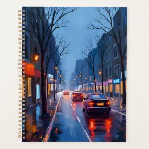 Boston Regen Stadtstraße in Massachusetts Downto Planer